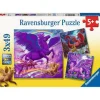 RAVENSBURGER IBÉRICA Ravensburger - Puzzle Criaturas mitológicas, colección 3x49 piezas, fantasía ㅤ