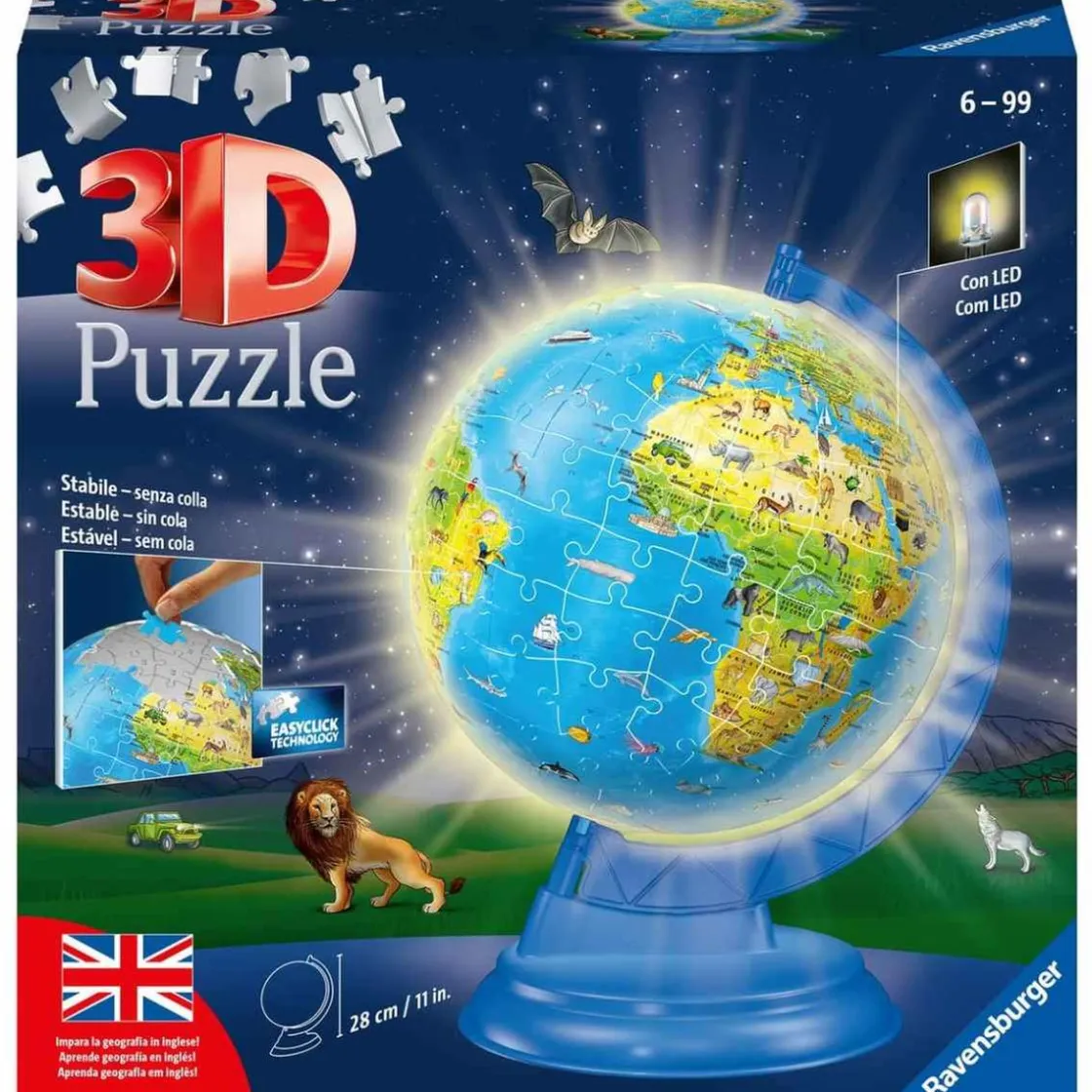 RAVENSBURGER IBÉRICA Ravensburger - Puzzle 3D Globo con luz* Juegos Y Puzzles