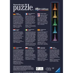 RAVENSBURGER IBÉRICA Ravensburger - Puzzle 3D Torre Eiffel Night Edition