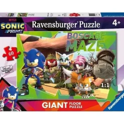 RAVENSBURGER IBÉRICA Ravensburger - Puzzle gigante Sonic, colección 60 piezas suelo ㅤ