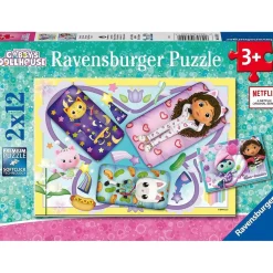 RAVENSBURGER IBÉRICA Ravensburger - Puzzle infantil colección Gabby's Dollhouse, 2 x 12 piezas ㅤ* Juegos Y Puzzles
