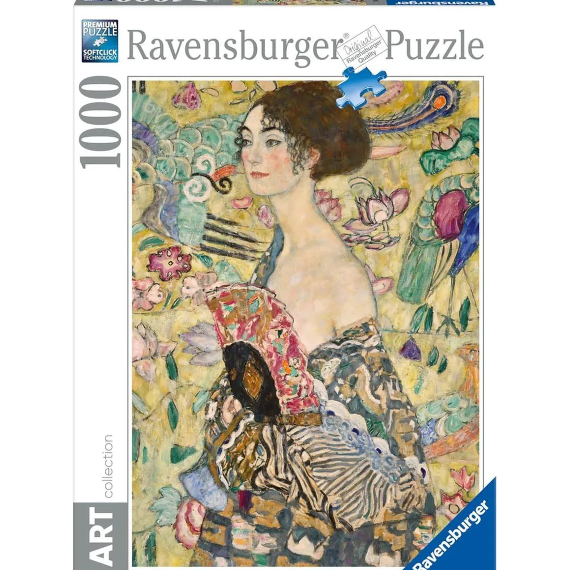 RAVENSBURGER IBÉRICA Ravensburger - Puzzle Klimt: Dama con Abanico, 1000 Piezas ㅤ* Juegos Y Puzzles