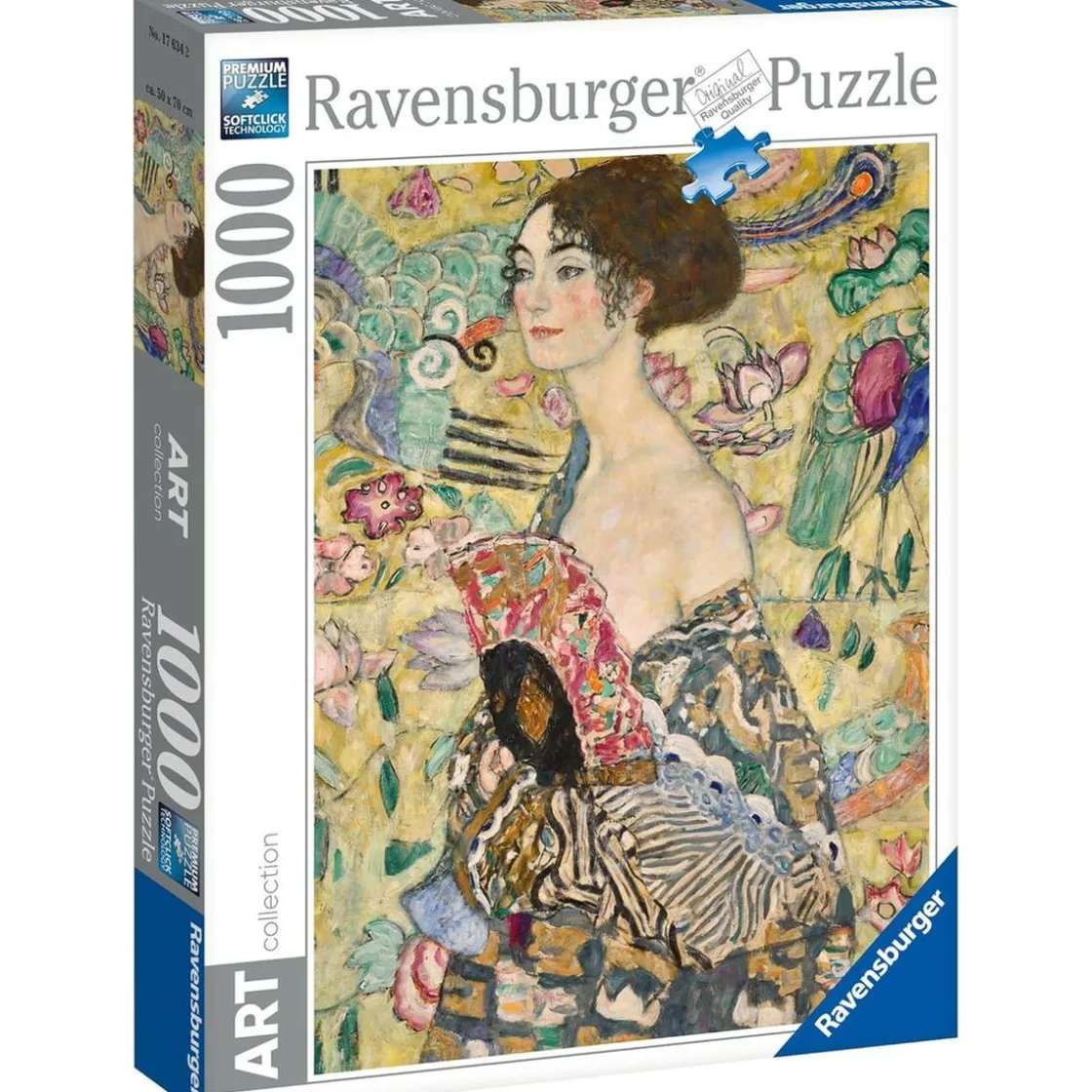 RAVENSBURGER IBÉRICA Ravensburger - Puzzle Klimt: Dama con Abanico, 1000 Piezas ㅤ* Juegos Y Puzzles