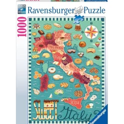 RAVENSBURGER IBÉRICA Ravensburger - Puzzle mapa de Italia dulce 1000 piezas ㅤ
