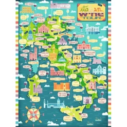 RAVENSBURGER IBÉRICA Ravensburger - Puzzle mapa de vinos de Italia, 1000 piezas ㅤ