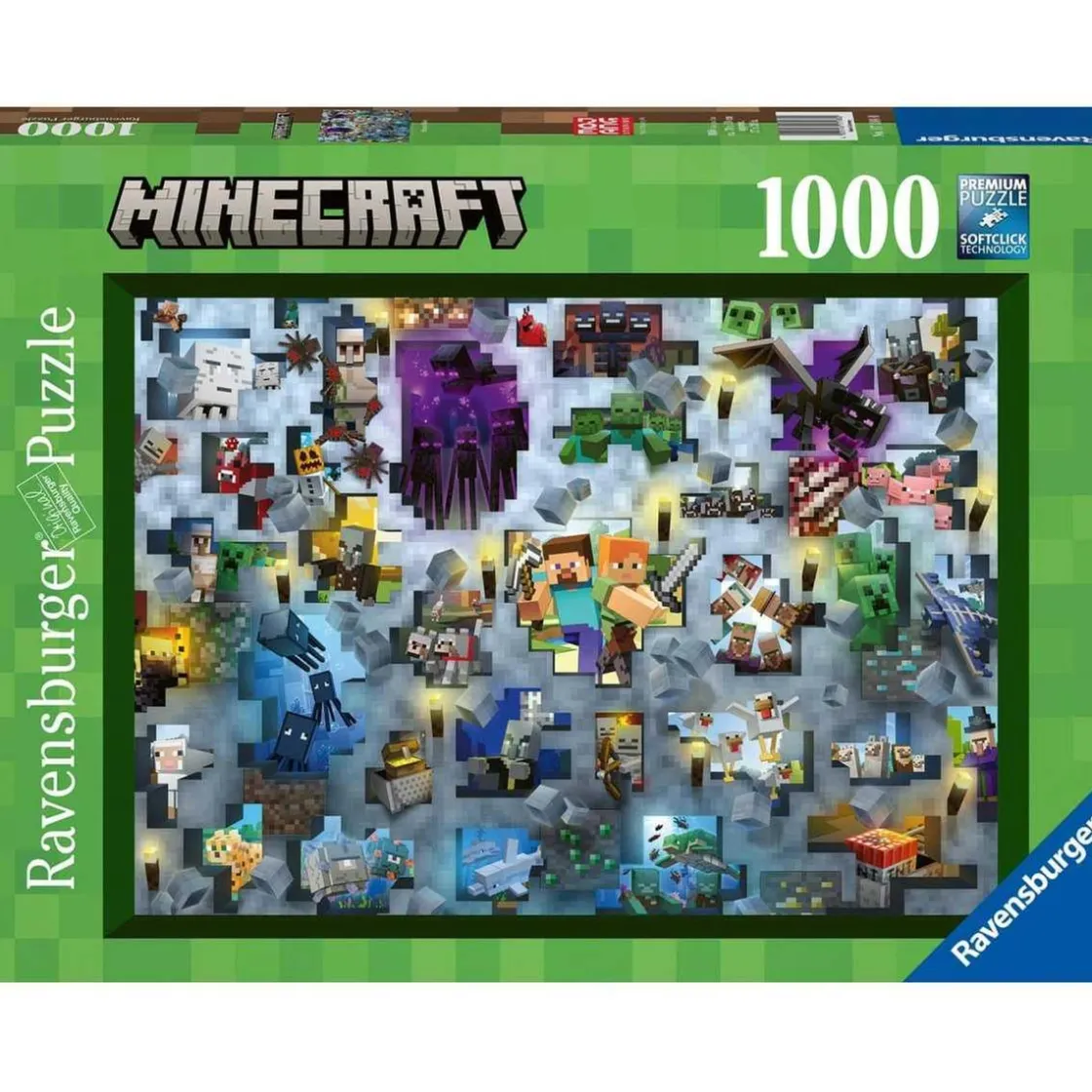 RAVENSBURGER IBÉRICA Ravensburger - Puzzle Minecraft 1000 piezas para adultos y niños