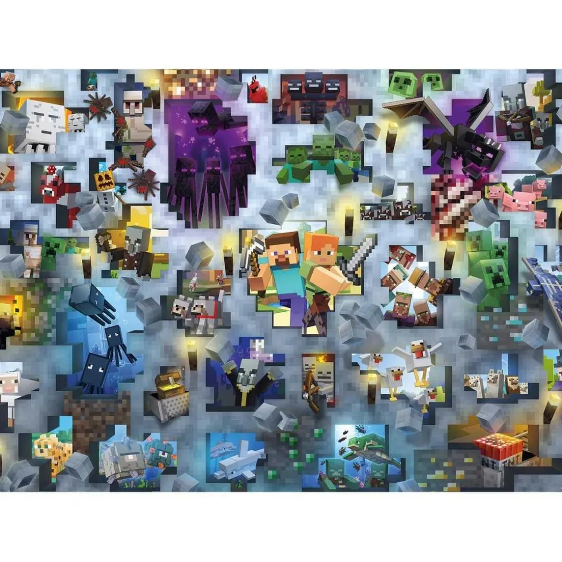 RAVENSBURGER IBÉRICA Ravensburger - Puzzle Minecraft 1000 piezas para adultos y niños