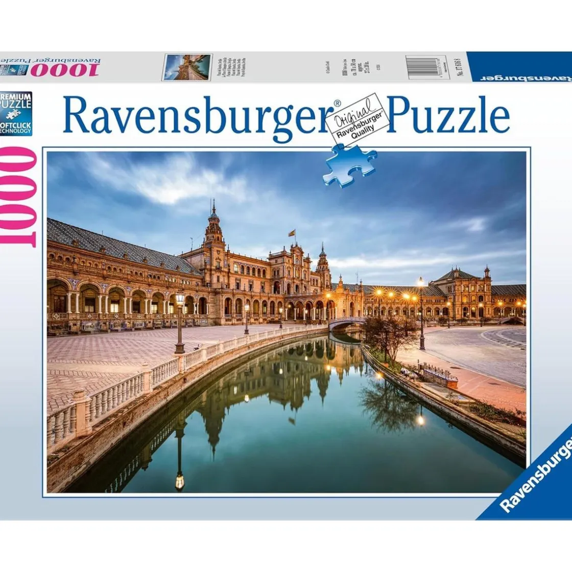 RAVENSBURGER IBÉRICA Ravensburger - Puzzle paisaje Sevilla 1000 piezas Plaza España ㅤ