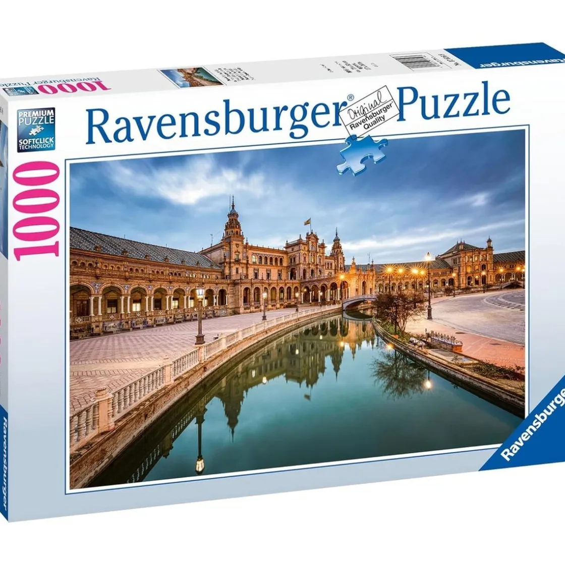 RAVENSBURGER IBÉRICA Ravensburger - Puzzle paisaje Sevilla 1000 piezas Plaza España ㅤ