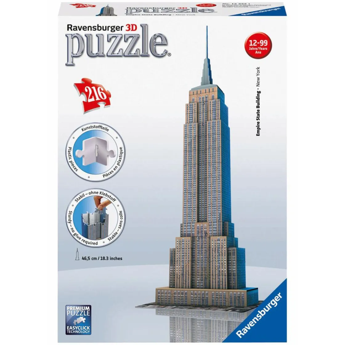 JEUX RAVENSBURGER Ravensburger - Puzzle The Empire State Building 42 cm 216 piezas