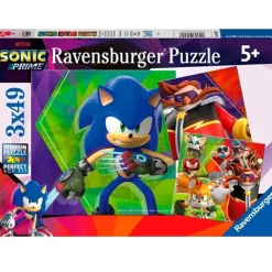 RAVENSBURGER IBÉRICA Ravensburger - Set de 3 Puzzles Sonic de 49 Piezas* Juegos Y Puzzles
