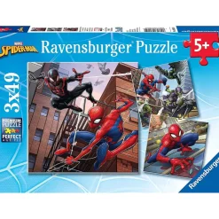 RAVENSBURGER IBÉRICA Ravensburger - Spider-man - Ravensburger Marvel Spider-Man - Conjunto de 3 rompecabezas de 49 piezas ㅤ