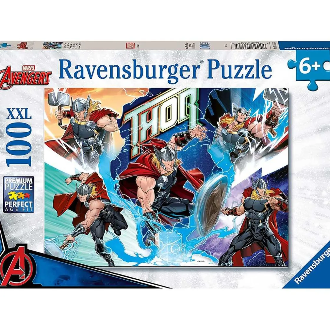 RAVENSBURGER IBÉRICA Ravensburger - Thor - Puzzle XXL de 100 piezas Marvel Thor ㅤ* Juegos Y Puzzles