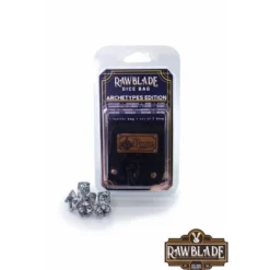 LAST LEVEL Rawblade - Dados y bolsa de cuero Pícaro