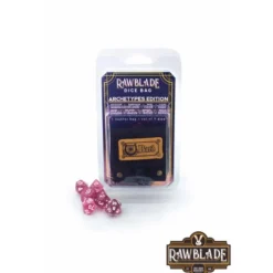 LAST LEVEL Rawblade - Dados y bolsa de cuero Bardo