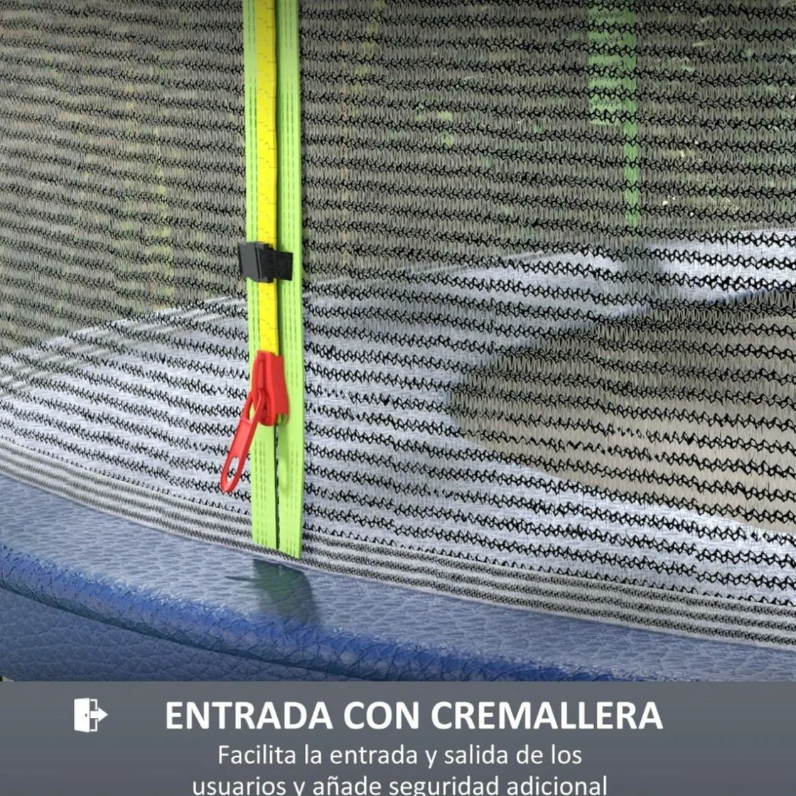 SPORTNOW Red de seguridad para trampolín Ø244 Verde