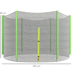 SPORTNOW Red de seguridad para trampolín Ø305 Verde