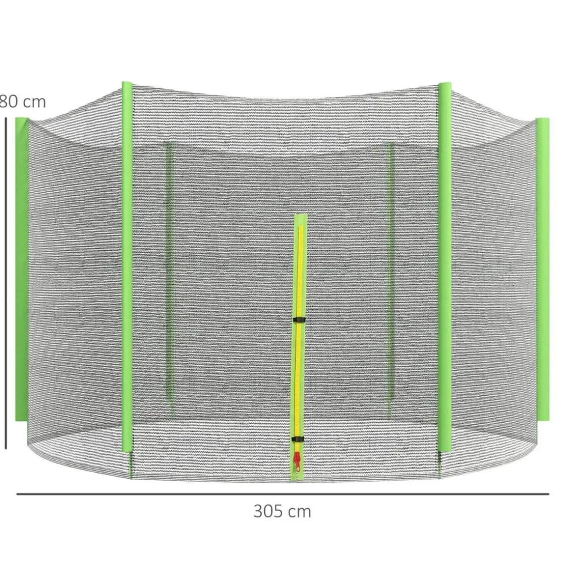 SPORTNOW Red de seguridad para trampolín Ø305 Verde