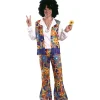 RUBIE'S - Disfraz de Hippie con estampado floral para hombre Talla única ㅤ* Disfraces|Halloween