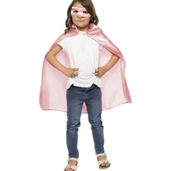 RUBIE'S - Disfraz Superhéroe Rosa con Capa y Antifaz Talla única ㅤ* Disfraces|Halloween