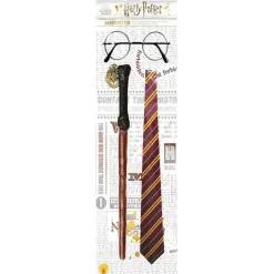 RUBIE'S - Harry Potter - Kit de accesorios Harry Potter: gafas, varita y corbata ㅤ* Disfraces|Halloween