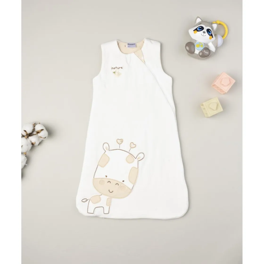 Prenatal Saco de dormir crema niña jirafa