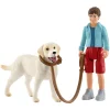 SCHLEICH - Paseo con Labrador Retriever* Coleccionables Y Mini Mundos