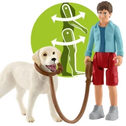 SCHLEICH - Paseo con Labrador Retriever* Coleccionables Y Mini Mundos