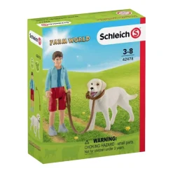 SCHLEICH - Paseo con Labrador Retriever* Coleccionables Y Mini Mundos