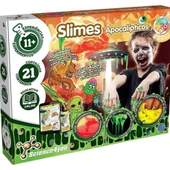 SCIENTIFIC TOYS Science4you - Kit de Slime Apocalipse con Fluffly, Butter Slime y Arena Movediza de Zombi ㅤ