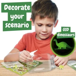 SCIENTIFIC TOYS Science4you - Kit de terrario con juguetes de dinosaurios y pegatinas jurásicas ㅤ* Steam