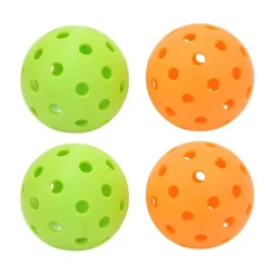 DEVESSPORT Set 4 pelotas de pickleball con bolsa-red