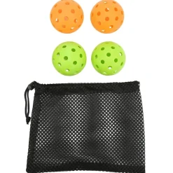 DEVESSPORT Set 4 pelotas de pickleball con bolsa-red