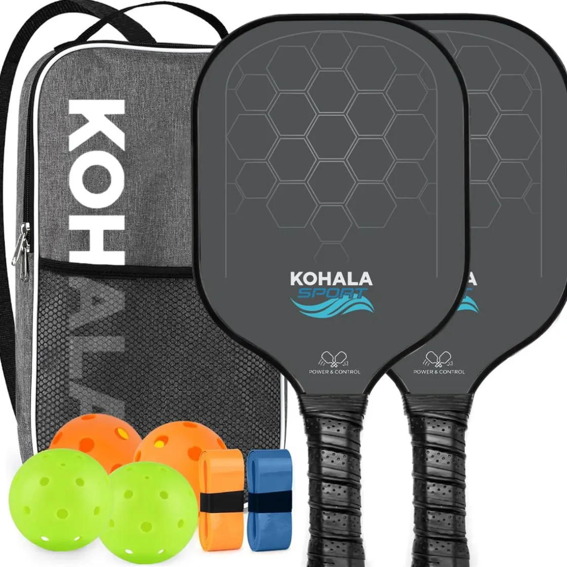 DEVESSPORT Set 2 Raquetas Pickleball Paddle de Carbono