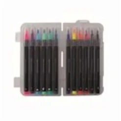 TOYS "R" US Set de 12 rotuladores con punta de pincel, fibra de nailon y trazos variables ㅤ* Estilo De Vida