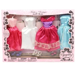 LOGITOYS SA Set de 4 Vestidos de Muñeca