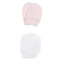 Prenatal Set de dos pares de manoplas blancas y rosas* Recién Nacido·Ropa Y Accesorios|Ropa Y Accesorios·Accesorios