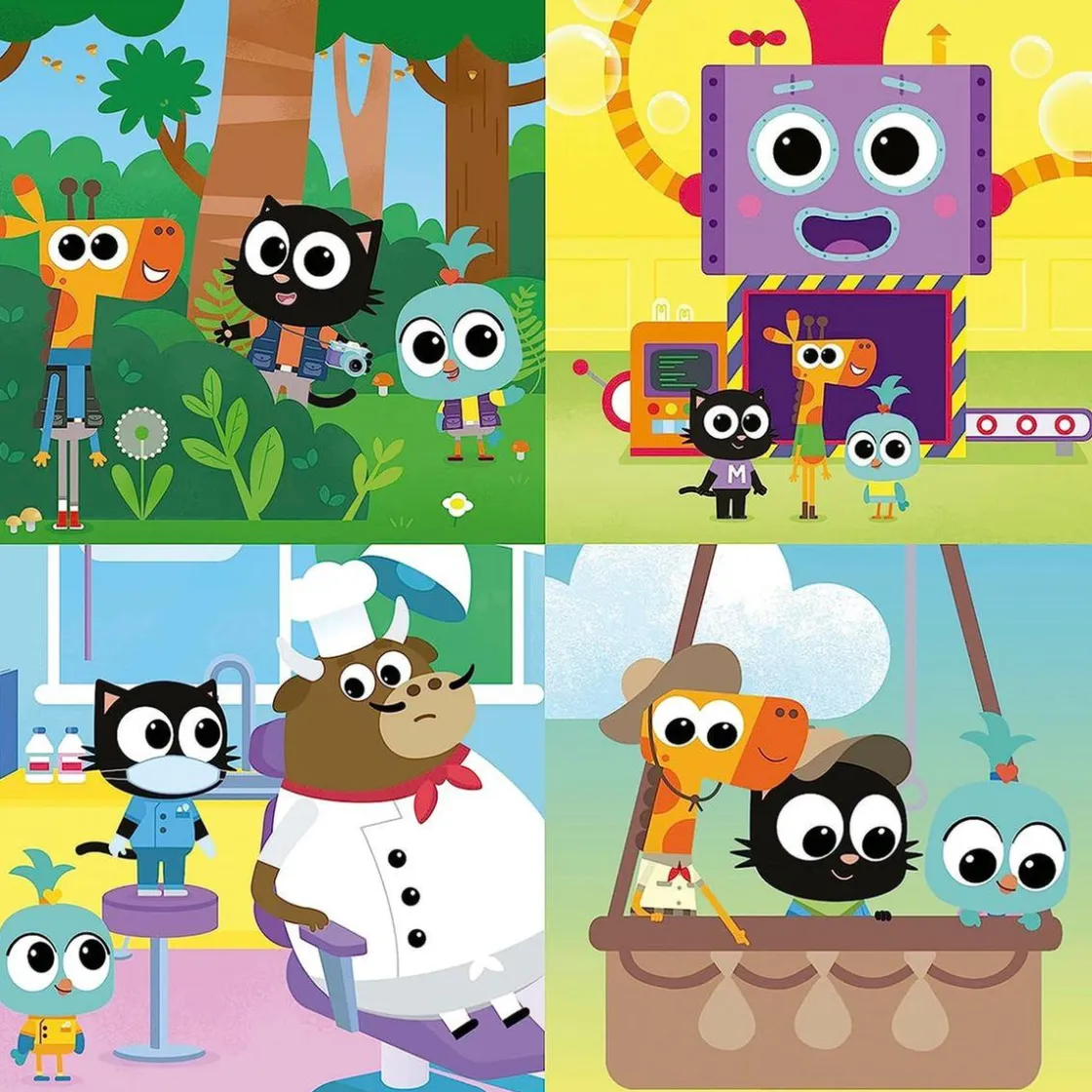 EDUCA BORRAS Set de puzzles infantiles progresivos de 12 a 25 piezas, medidas: 16 x 16 cm ㅤ