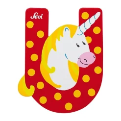 Prenatal Sevi - Letra U con unicornio (varios colores)