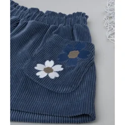 Prenatal Shorts niña azul con flores