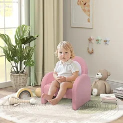 AIYAPLAY Sillón infantil Arcoíris Rosa