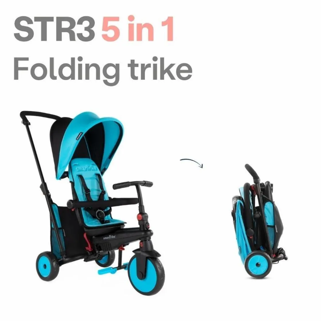 SMARTRIKE STR 3 Plus Blue – Triciclo evolutivo