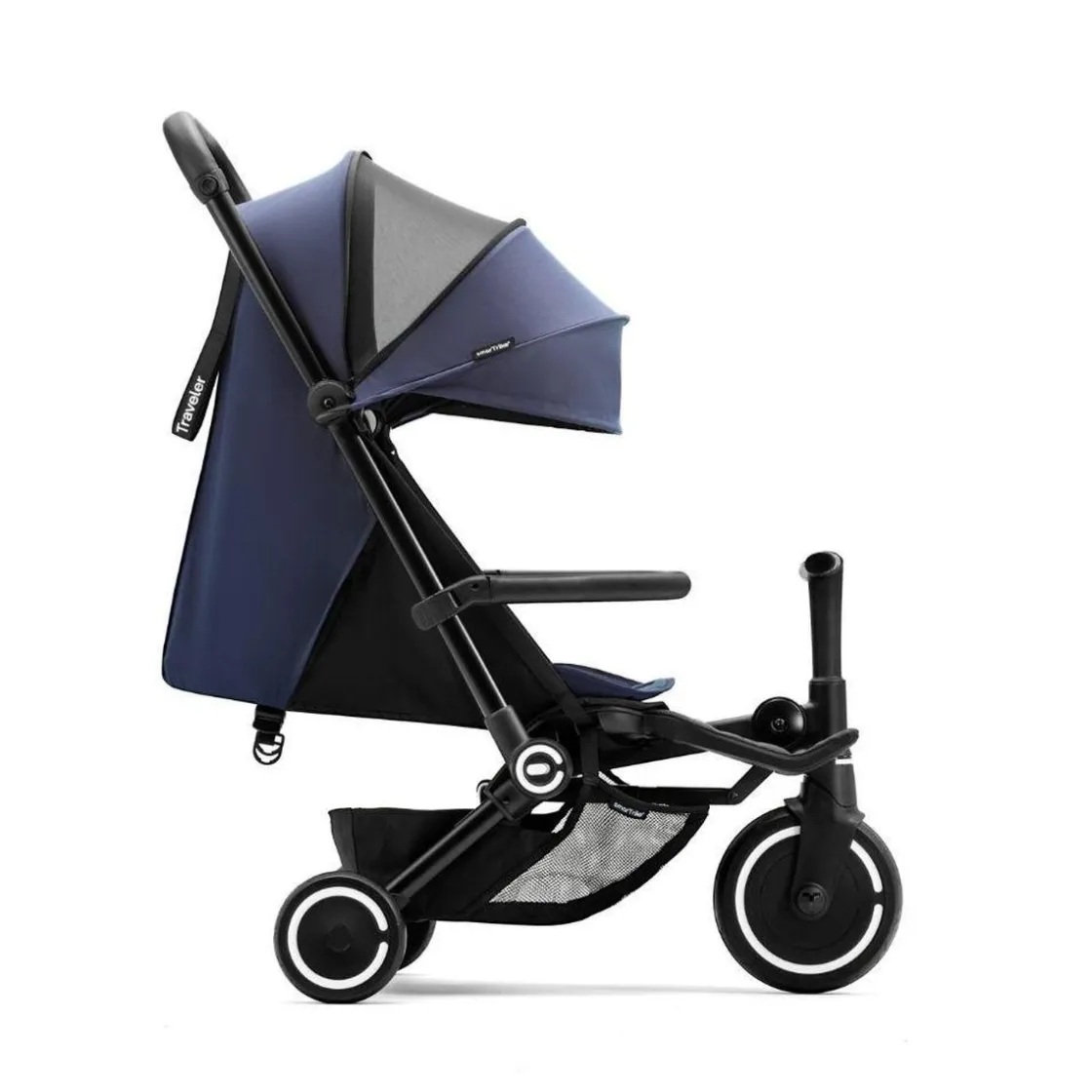 SMARTRIKE Traveler Midnight Blue – Silla de paseo / Triciclo 4-en-1
