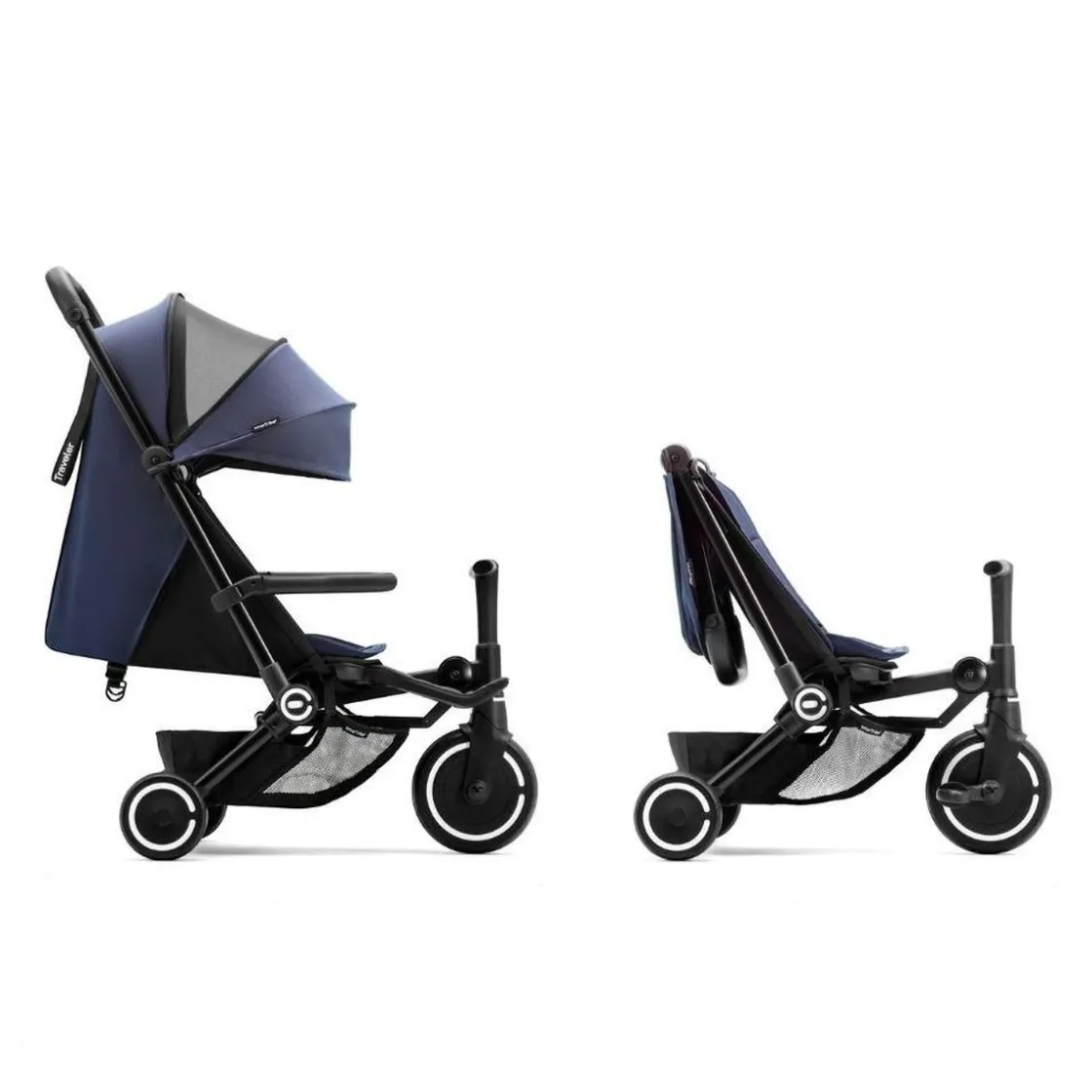 SMARTRIKE Traveler Midnight Blue – Silla de paseo / Triciclo 4-en-1