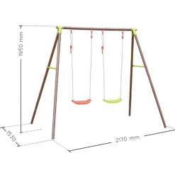SOULET - Columpio de acero Acier Malo 2 balancines