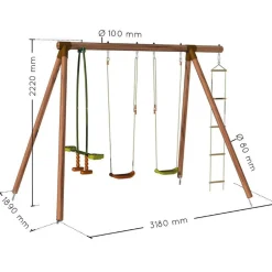 SOULET - Columpio de madera Gabin