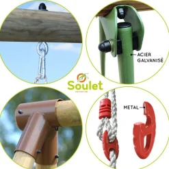 SOULET - Columpio de madera Gabin