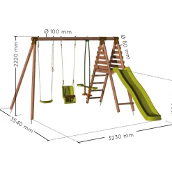 SOULET - Estación de juego con columpios y tobogán Tulipe* Columpios