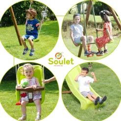 SOULET - Estación de juego con columpios y tobogán Tulipe* Columpios