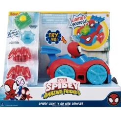 TOY PARTNER Spidey y su Superequipo - Vehículo Light N Go Web Crawler* Coleccionables Y Mini Mundos